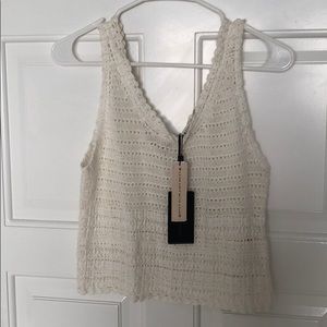 NWT | Alice + Olivia | dorian ribbon-weave tanktop